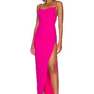 Revolve Hot Pink Midi Dress- Catalina Wrap Maxi Dress, Size S